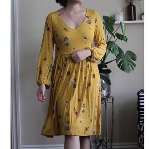 Long-Sleeve Mustard Sun Dress!